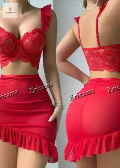 Exquisite Black Lace & Mesh Lingerie Set