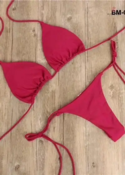 Women Sexy Bikini Set Push-up Padded Bra Thong Two Pieces Swimwear Beachwear Bathing Suit Female Sexy Swimsuits secondary