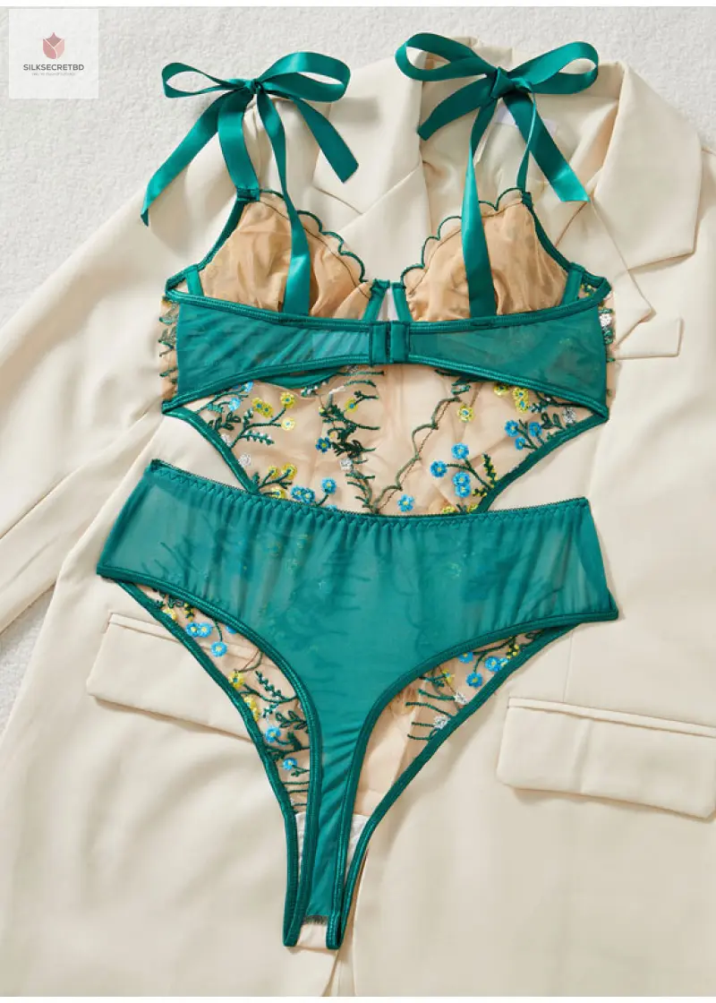 Premium Floral Embroidery Lace Bodysuit!