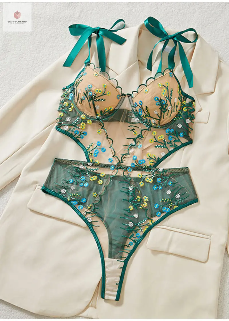 Premium Floral Embroidery Lace Bodysuit!