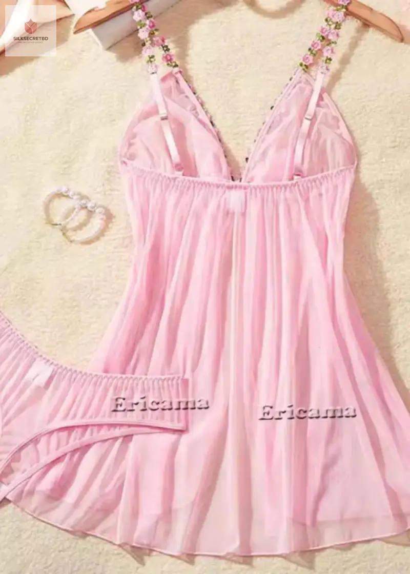 Front Closure Transparent Lace Lingerie | Floral Sleepwear