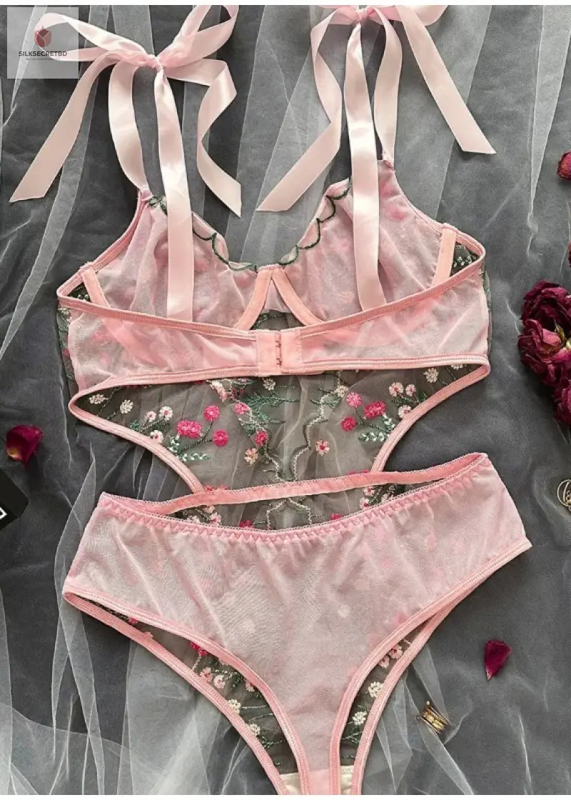 Premium Floral Embroidery Lace Bodysuit!