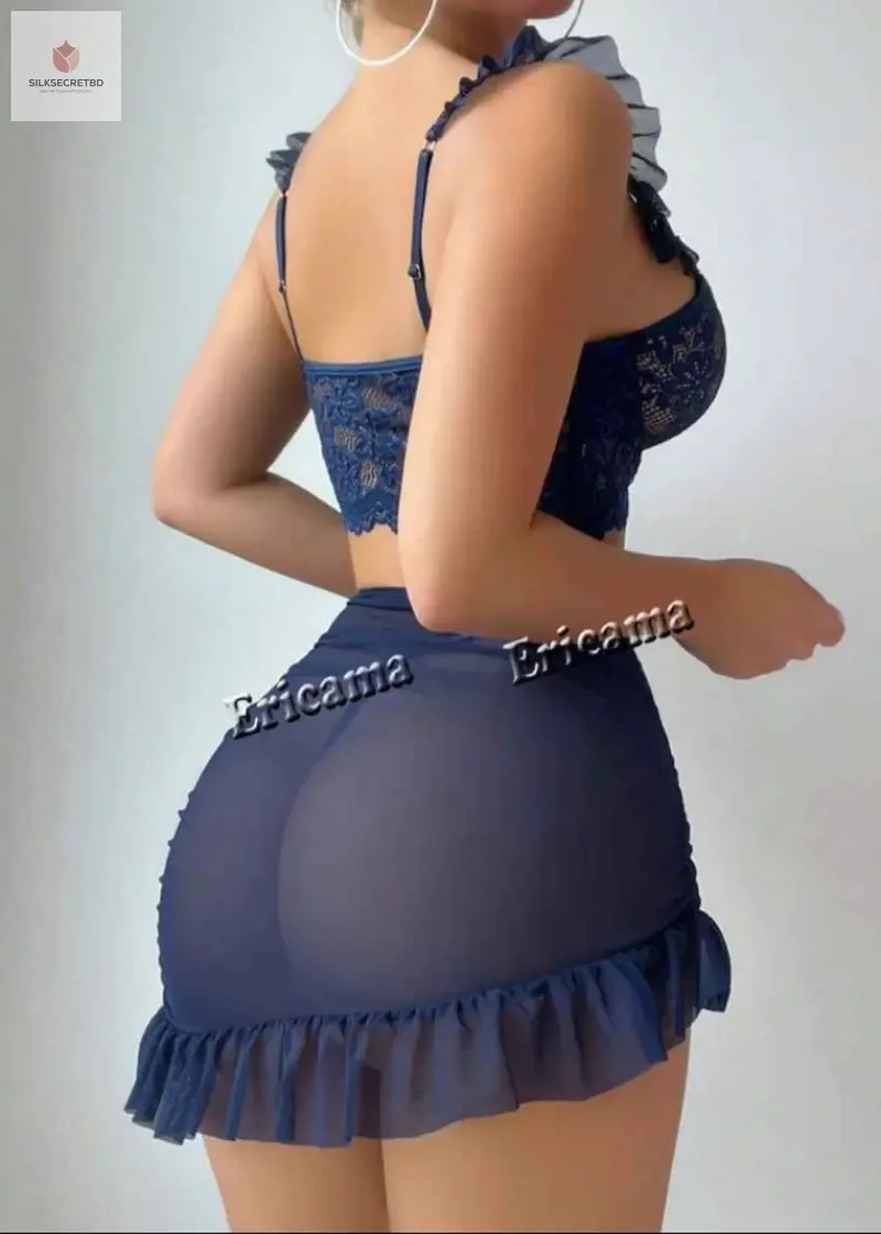 Exquisite Black Lace & Mesh Lingerie Set