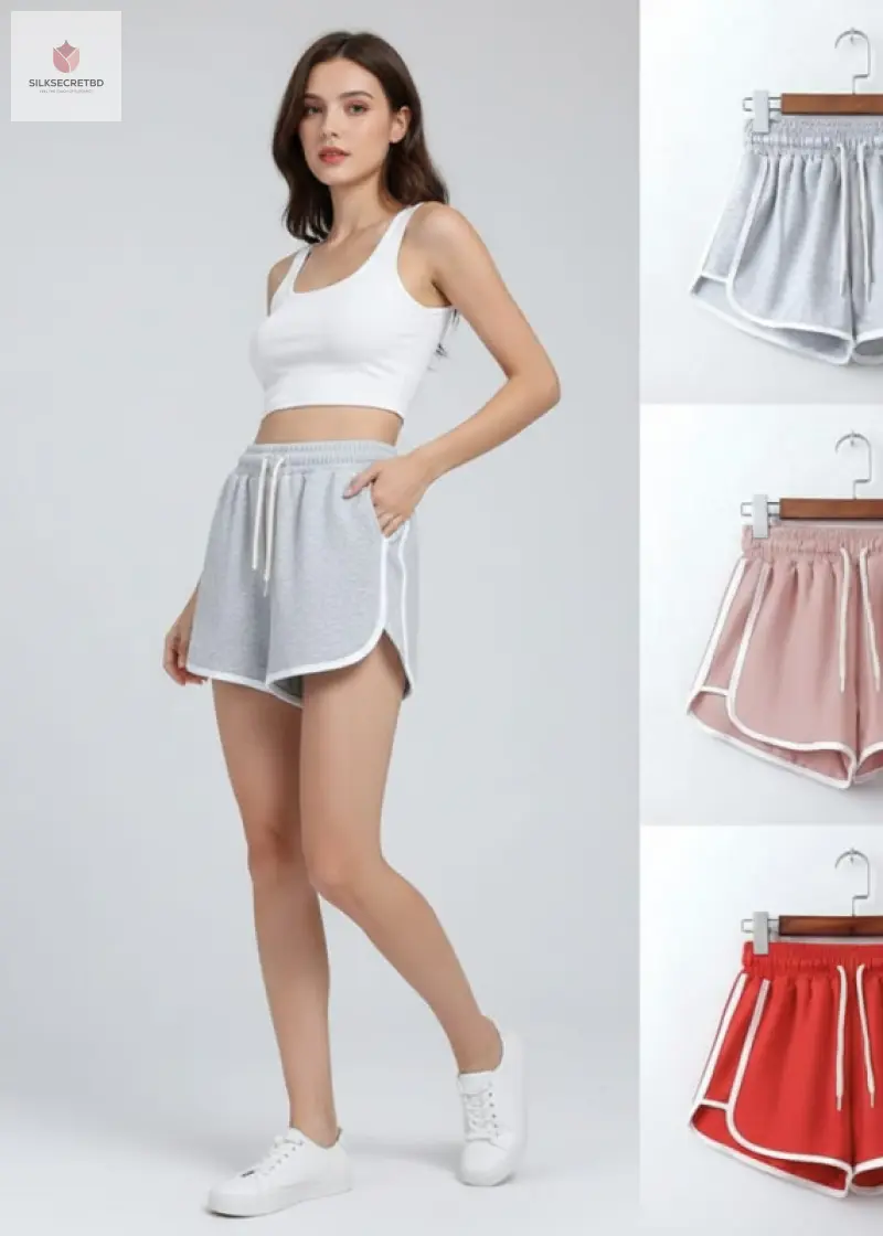 Women’s Premium Combo Fitness & Sports Shorts Combo Set: 3 Pieces Price: 840 Taka only!